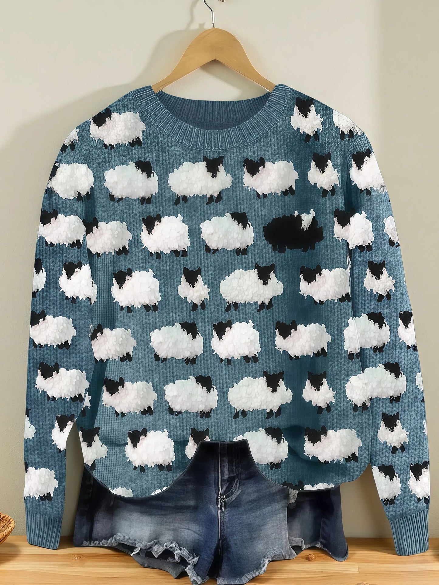 Camila - Bequemer, altmodischer Pullover aus Schafwolle