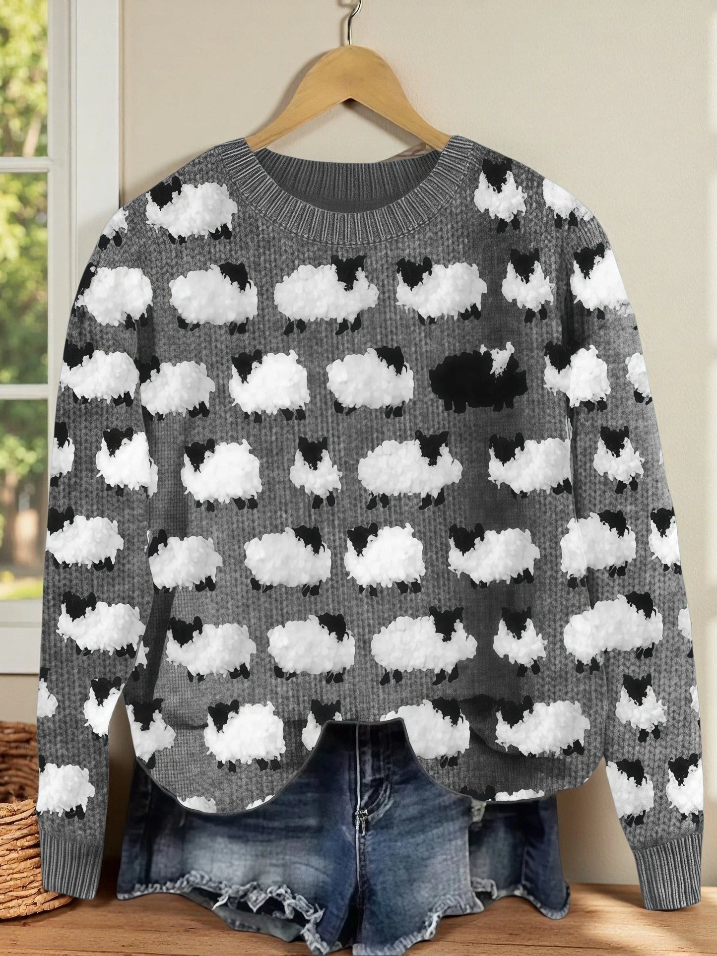 Camila - Bequemer, altmodischer Pullover aus Schafwolle