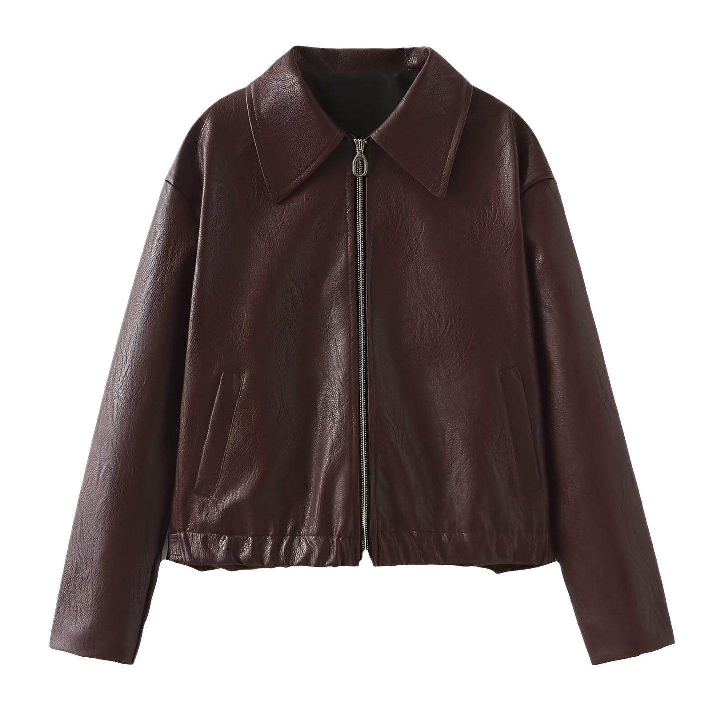 Lesley - Modische Damenlederjacke mit Reißverschluss
