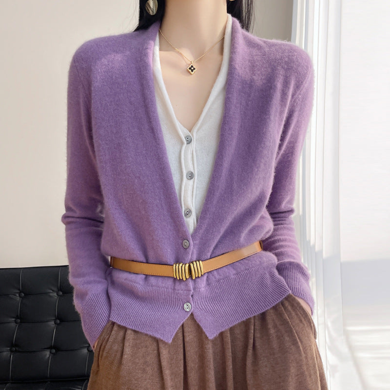 Jayleen - Weites Damen-Stricktop mit Knöpfen