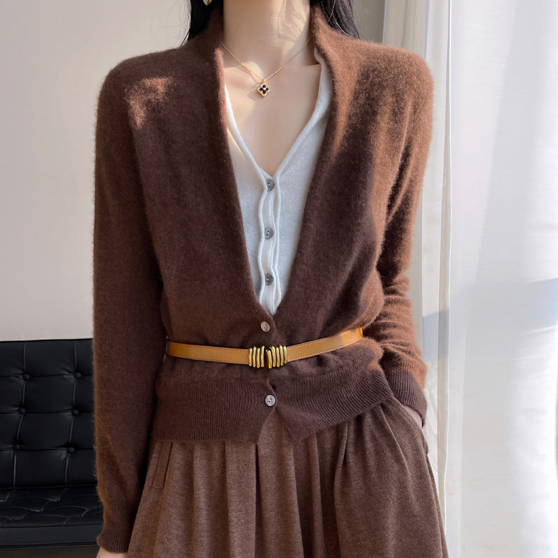 Jayleen - Weites Damen-Stricktop mit Knöpfen