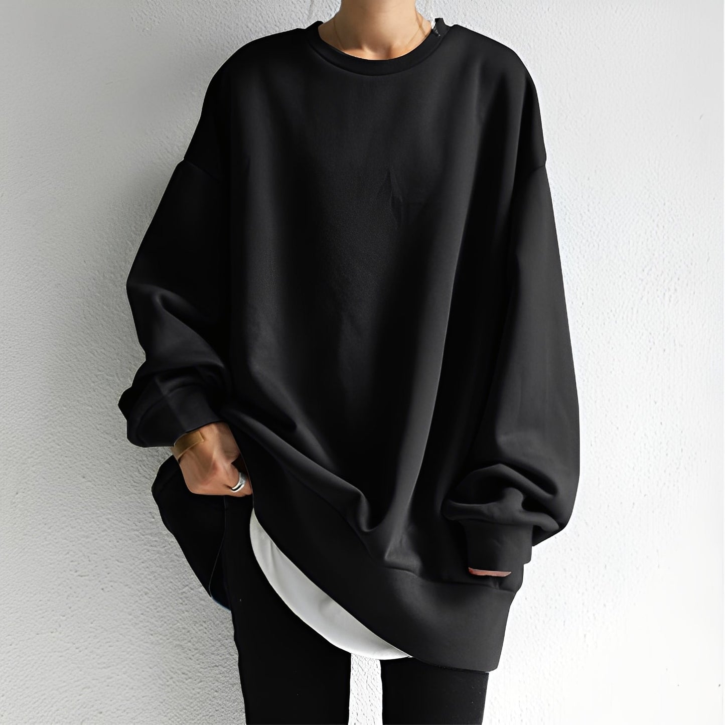 Andrina - Locker sitzender Damenpullover mit Rundhals