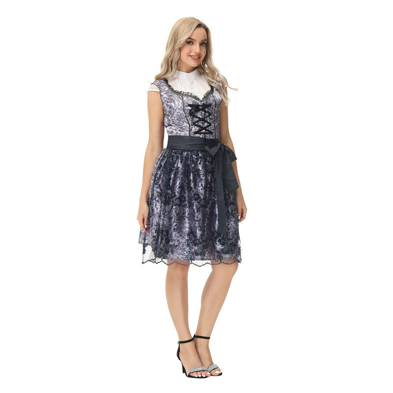Briley - Traditionelles Oktoberfest-Kleid mit kurzen Ärmeln für Frauen