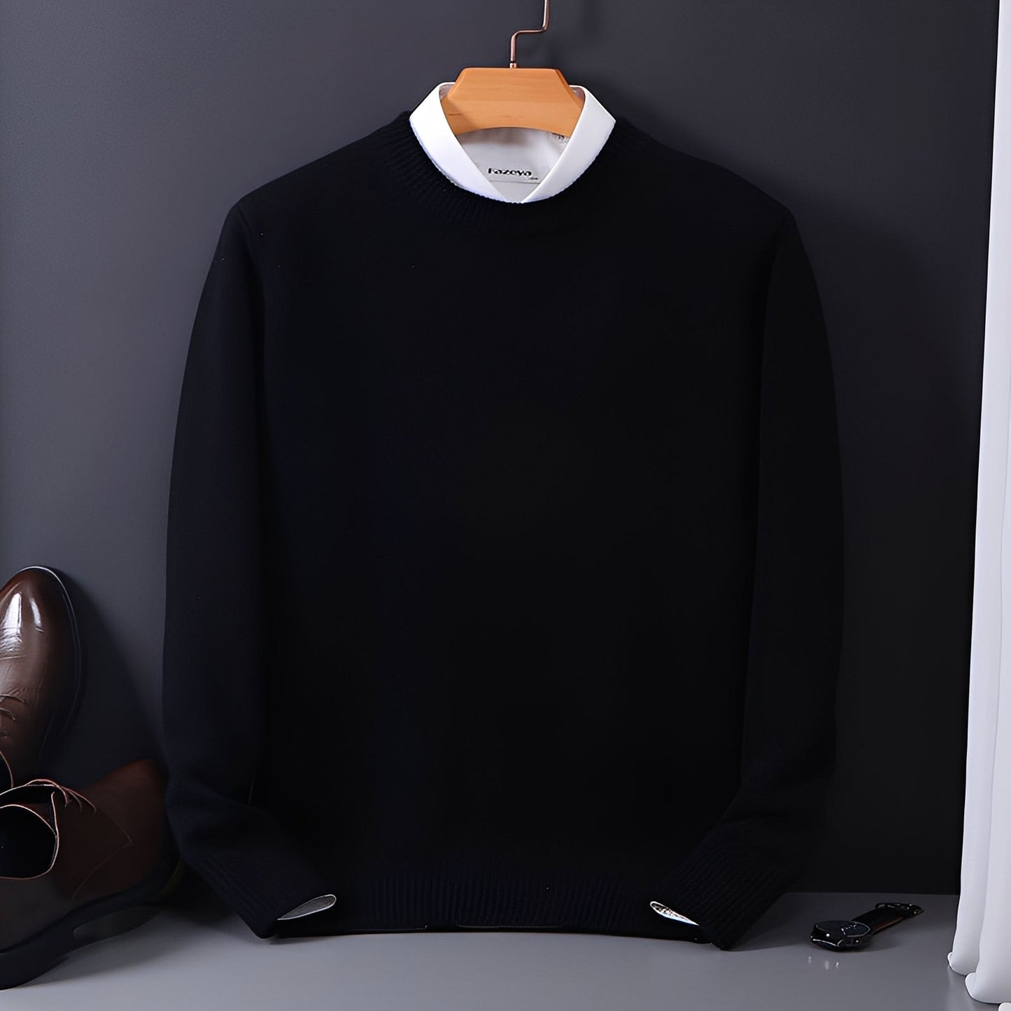 Esmund - Komfortabler, locker geschnittener Herren-Kaschmirpullover
