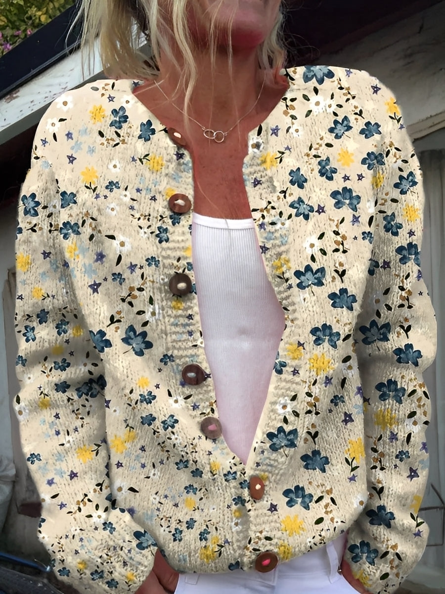 Kandace - Schicker Damen-Cardigan mit Blumenmuster