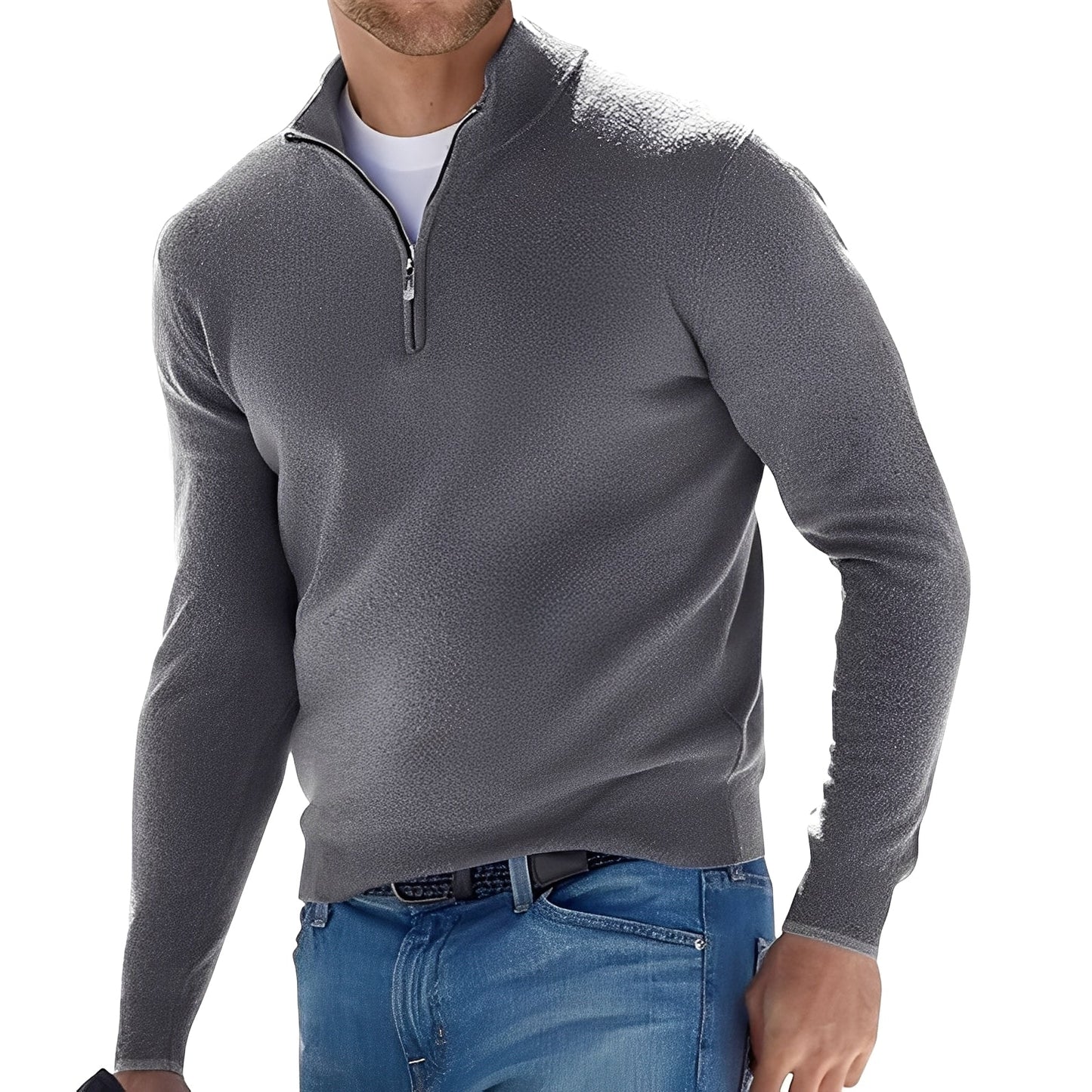 Fredric - Gemütlicher Pullover für Herren mit Zipper