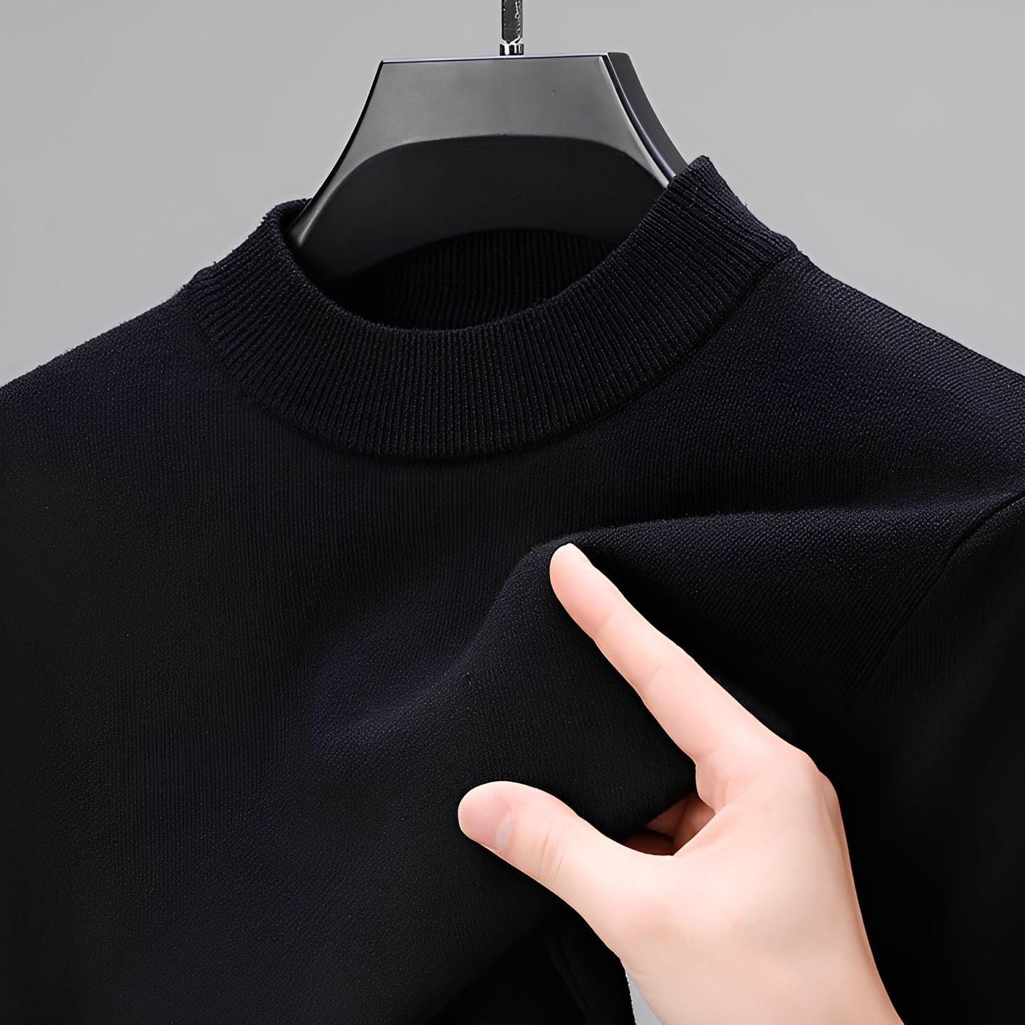 Davis - Gemütlicher Kaschmirpullover mit Saum für Männer