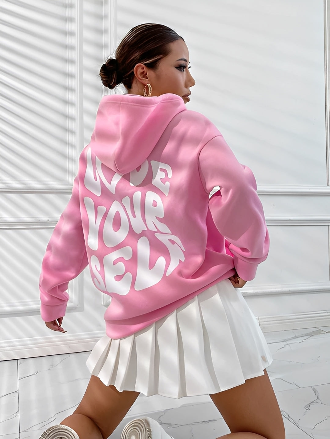 Rebeccah - Locker geschnittener Damen-Hoodie mit Aufdruck