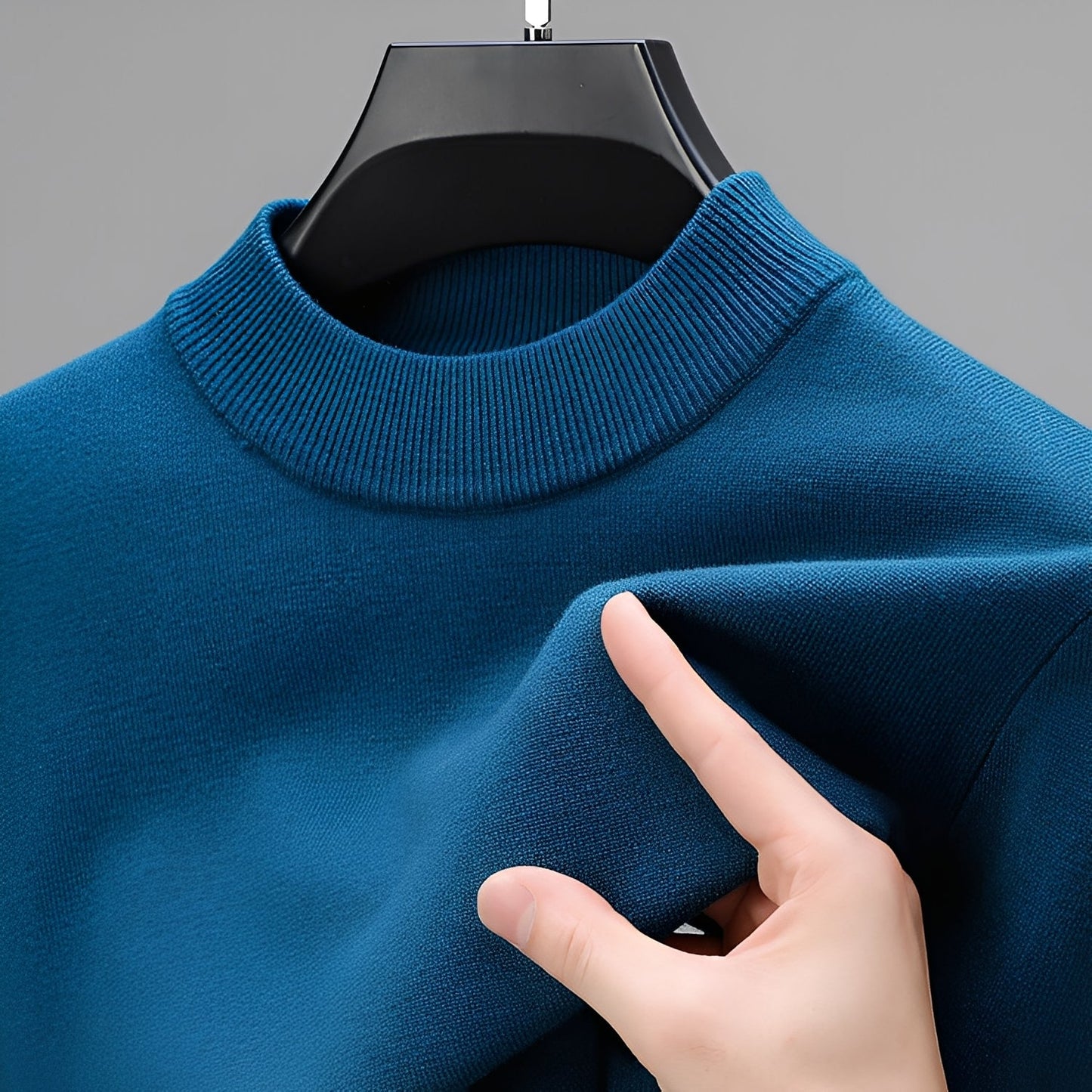 Davis - Gemütlicher Kaschmirpullover mit Saum für Männer