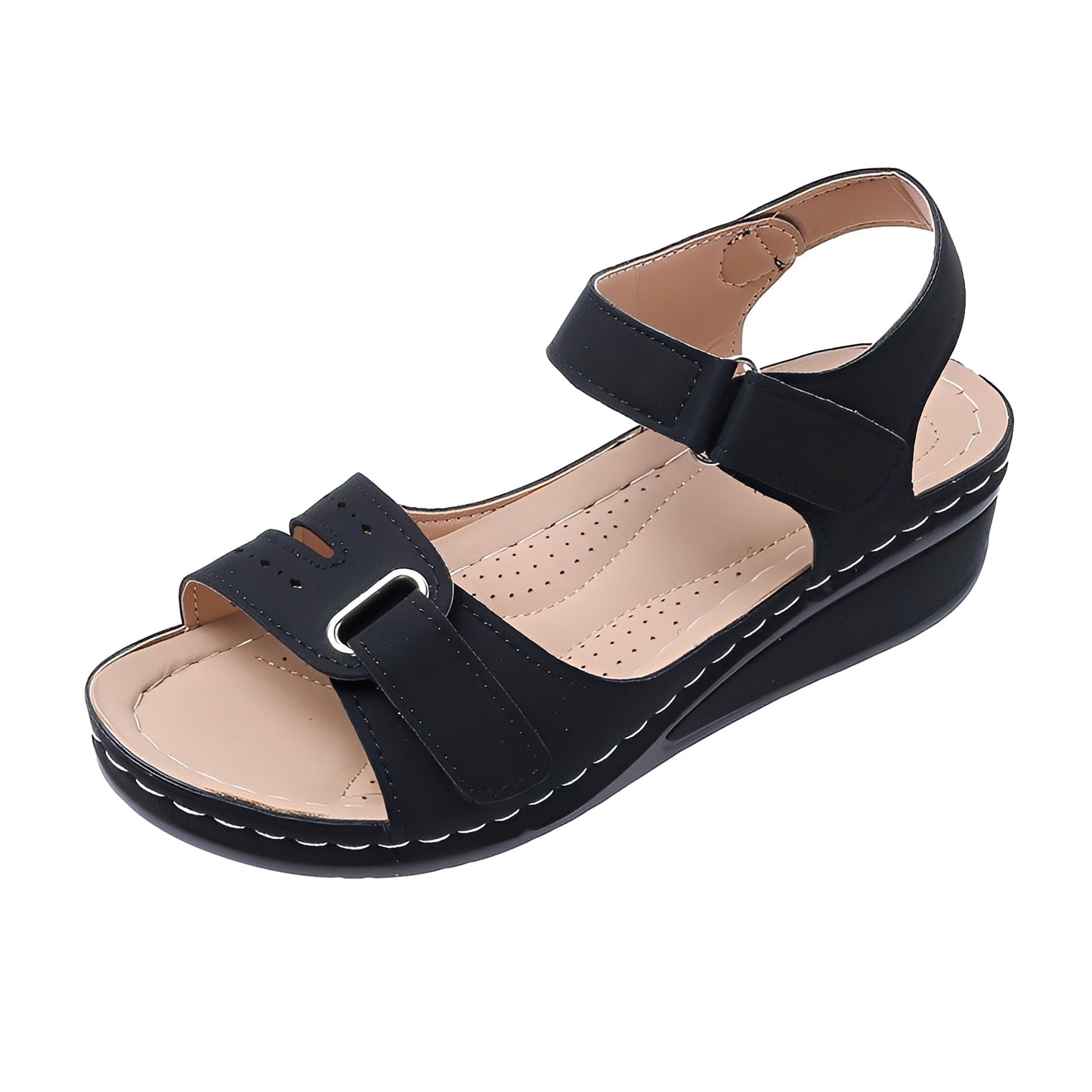 Marissa - Komfortable Damensandalen mit Plattform und Riemchen