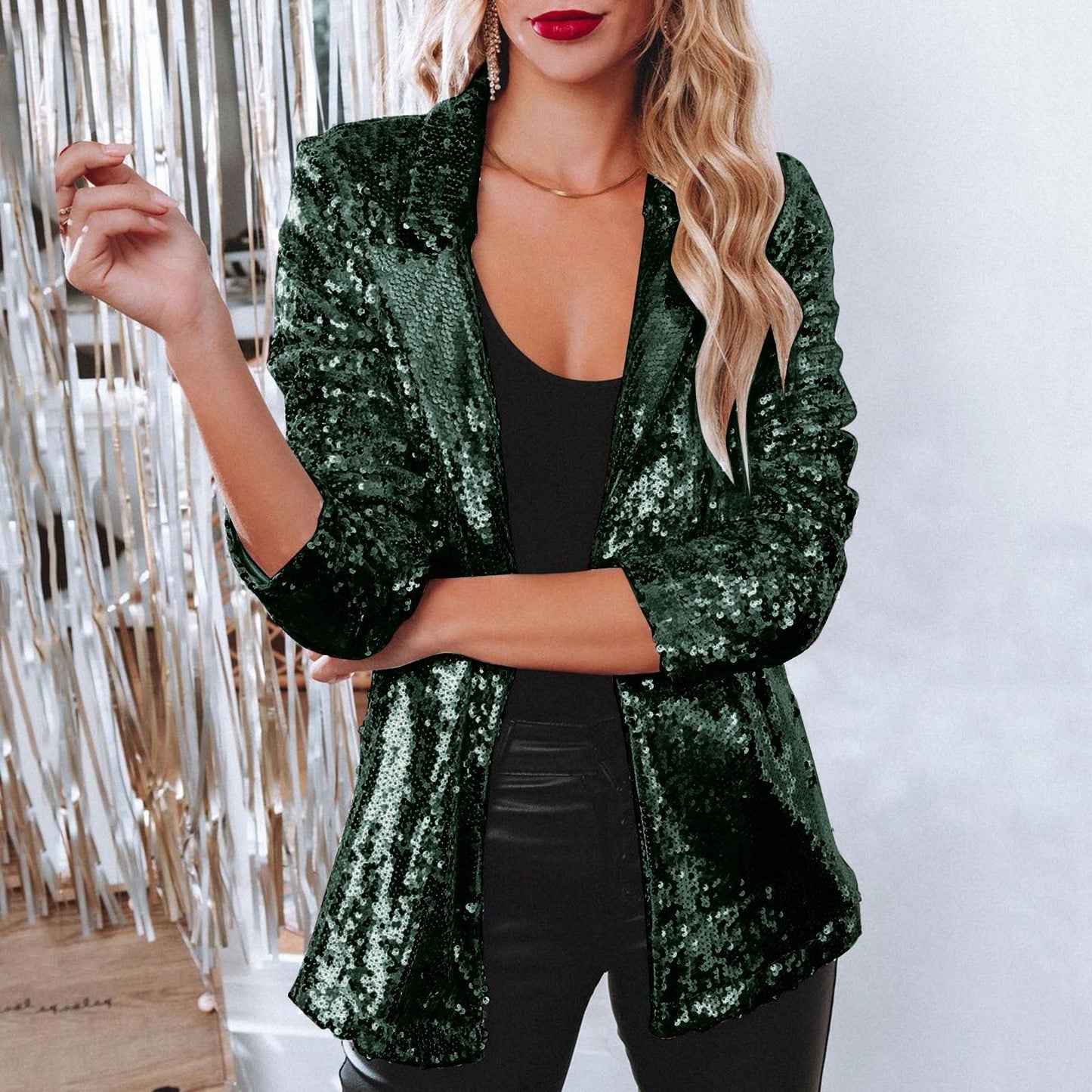 Miranda - Glänzender Damen-Pailletten-Blazer