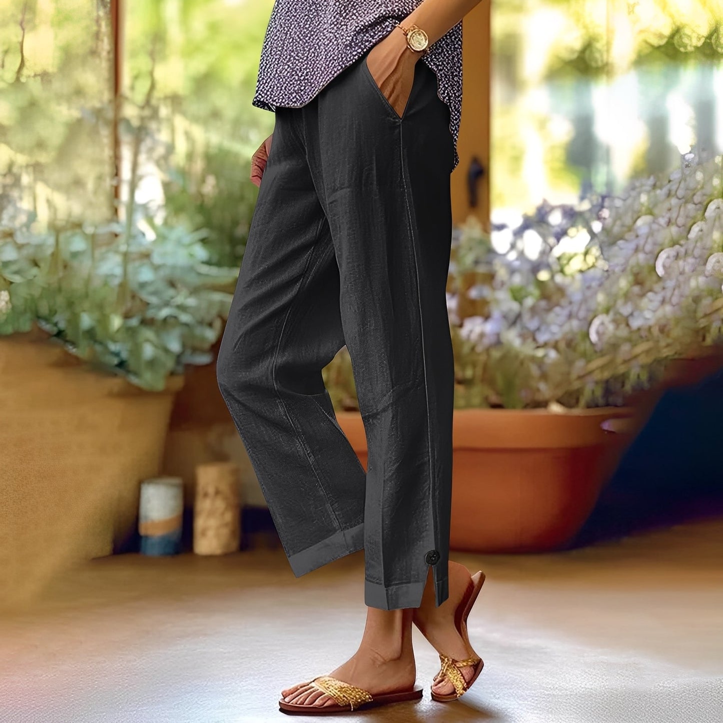 Kassia - Leichte Sommerhose für Frauen aus Leinen