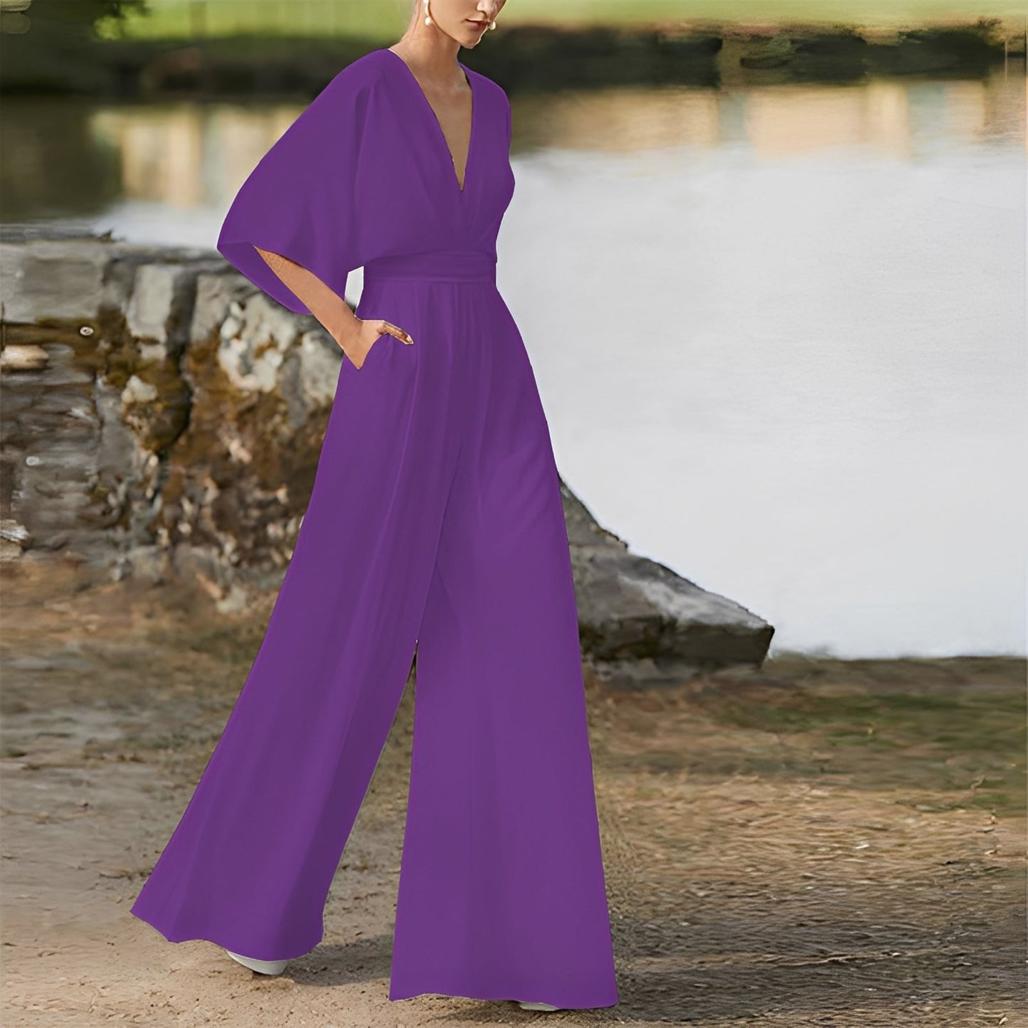 Carmella - Bequemer Damen-Jumpsuit mit hohem Bund