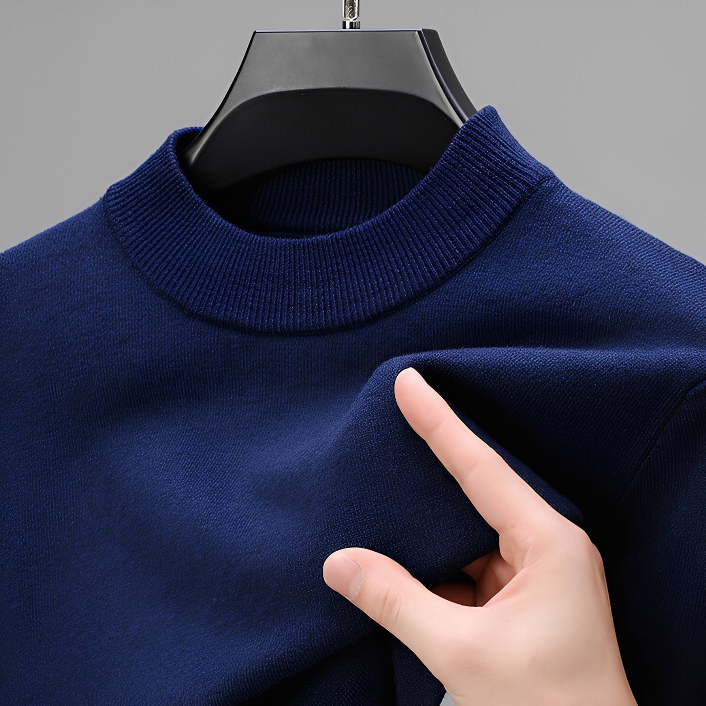 Davis - Gemütlicher Kaschmirpullover mit Saum für Männer