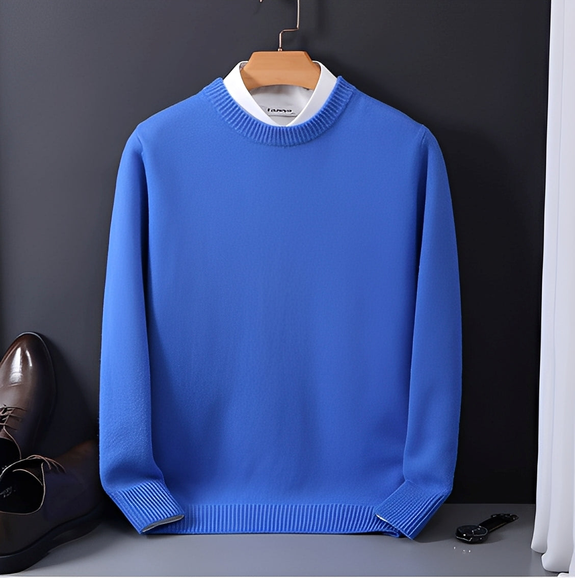 Esmund - Komfortabler, locker geschnittener Herren-Kaschmirpullover