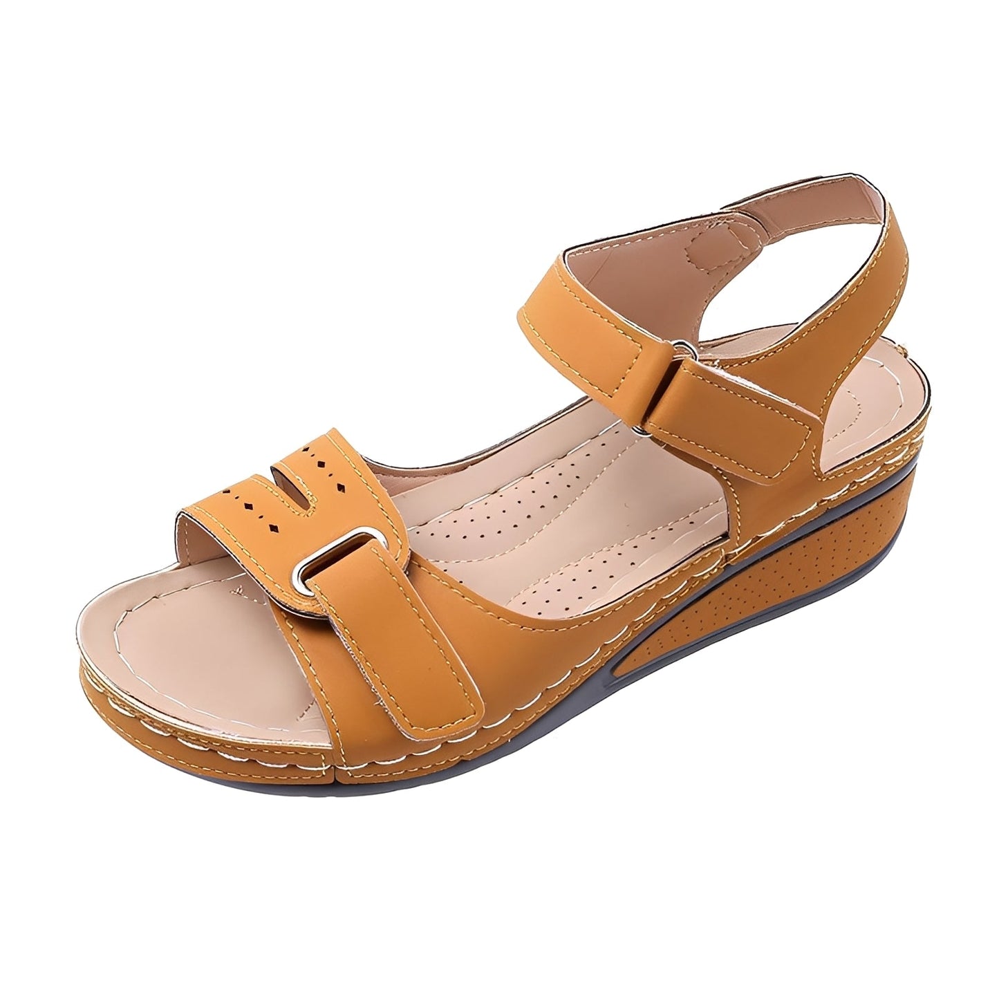 Marissa - Komfortable Damensandalen mit Plattform und Riemchen