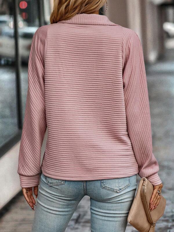 Vina – Eleganter Pullover mit halbem Reißverschluss