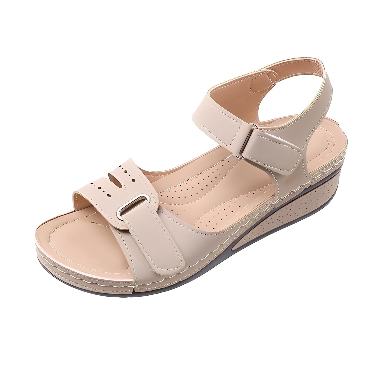 Marissa - Komfortable Damensandalen mit Plattform und Riemchen