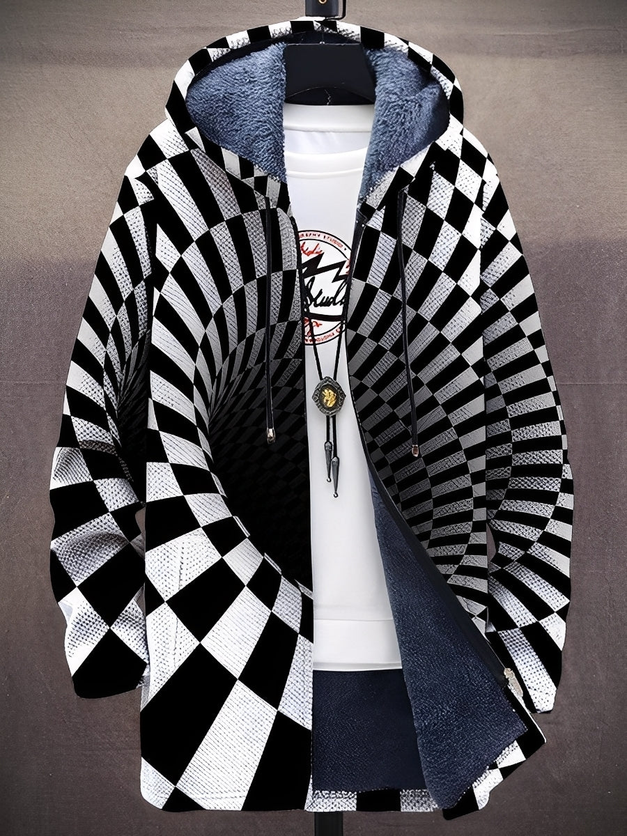 Trenton - Stylische Herrenjacke mit Kapuze und Muster