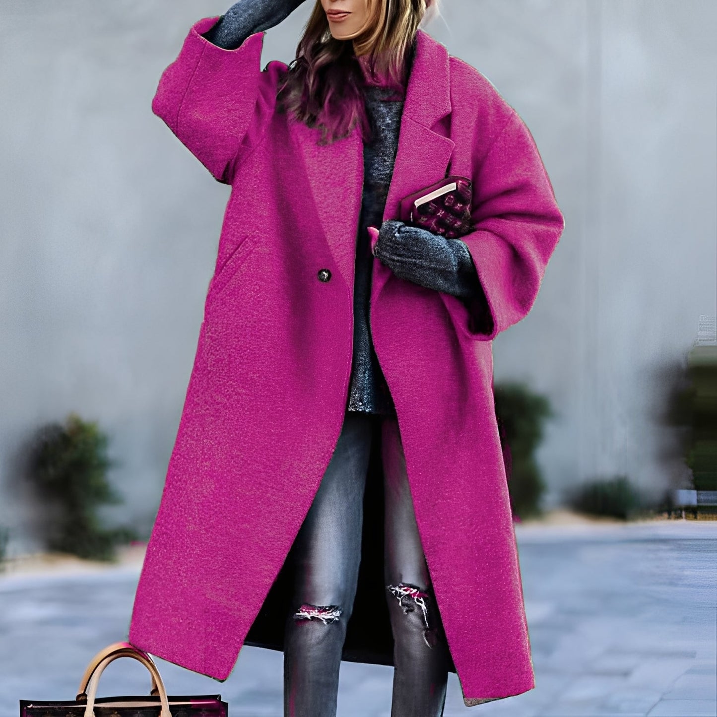 Britannia - Langer, warmer Mantel für Damen mit Kragen