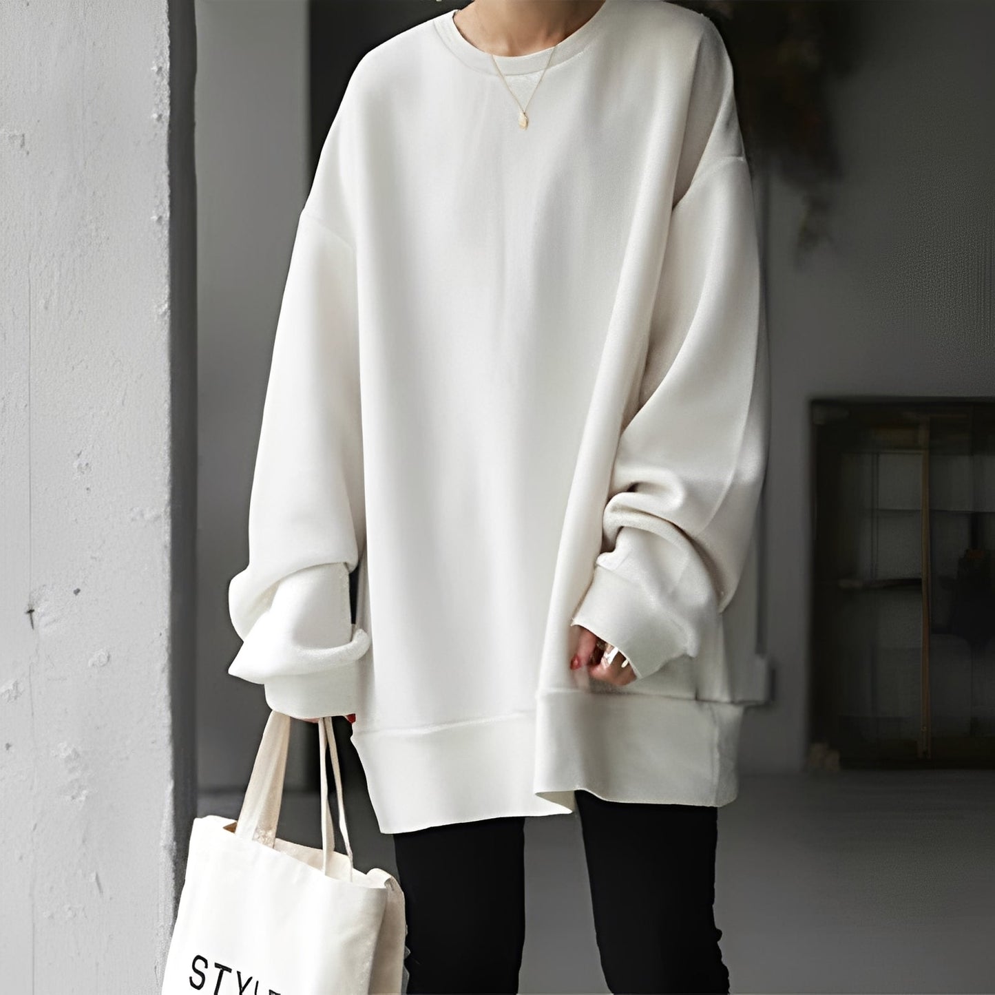 Andrina - Locker sitzender Damenpullover mit Rundhals