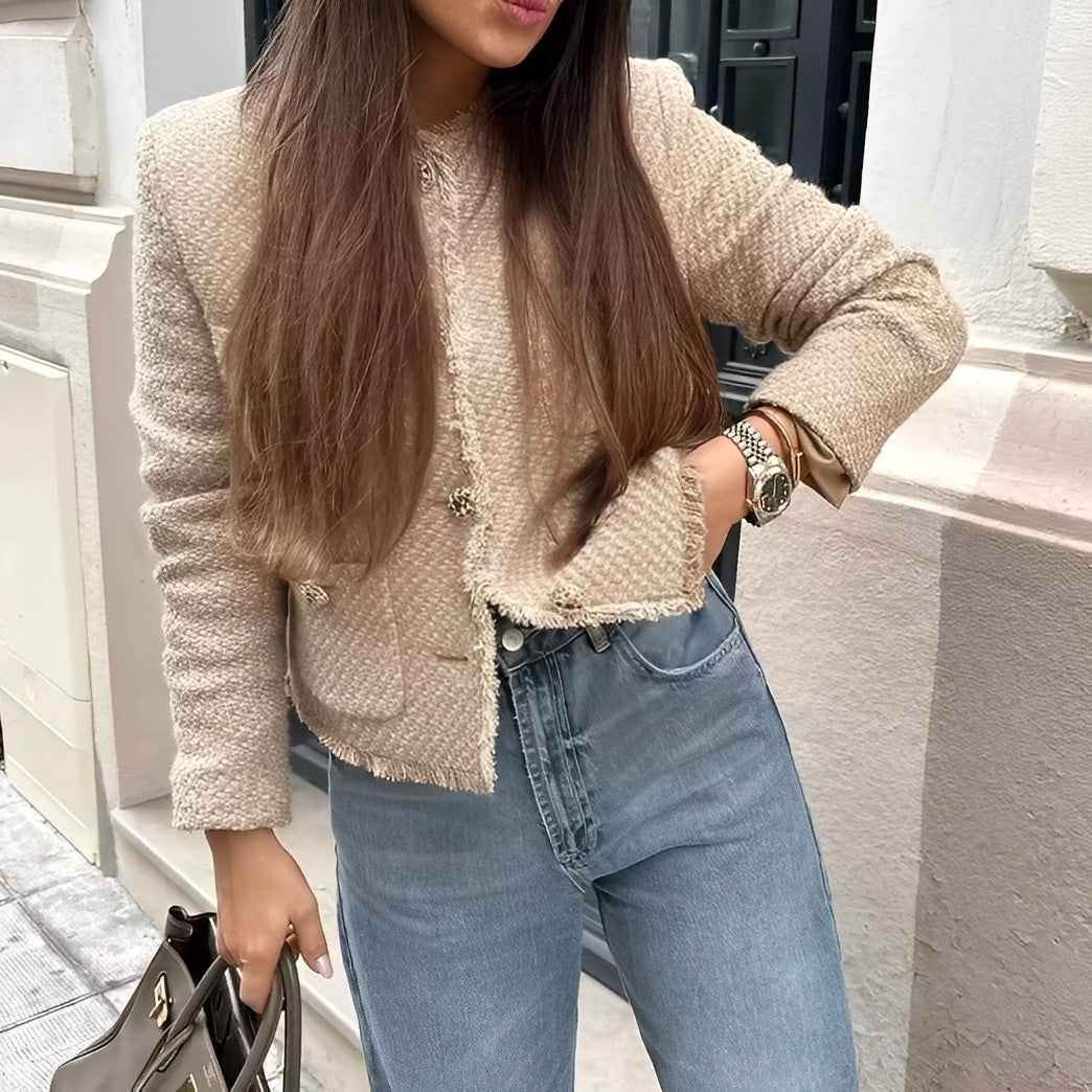 Samantha - Elegante Woll-Tweedjacke für Damen