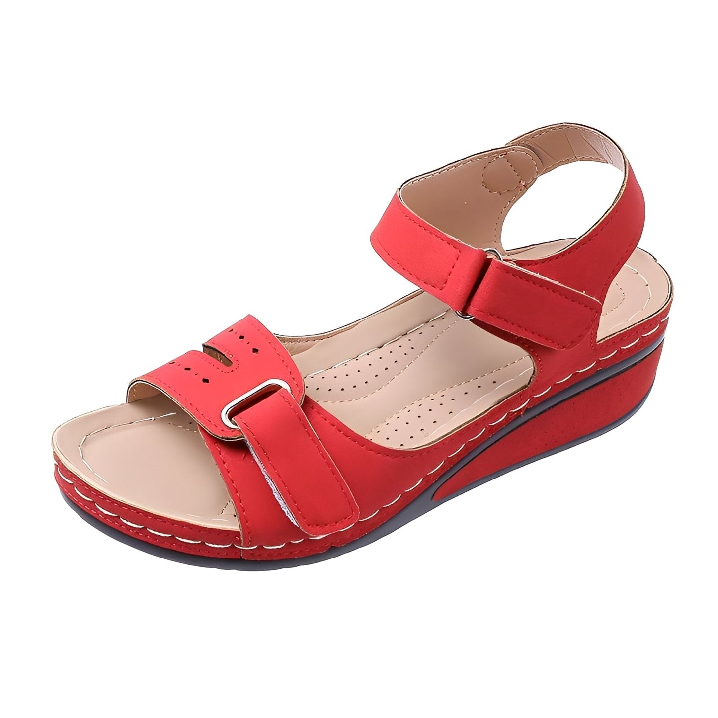 Marissa - Komfortable Damensandalen mit Plattform und Riemchen
