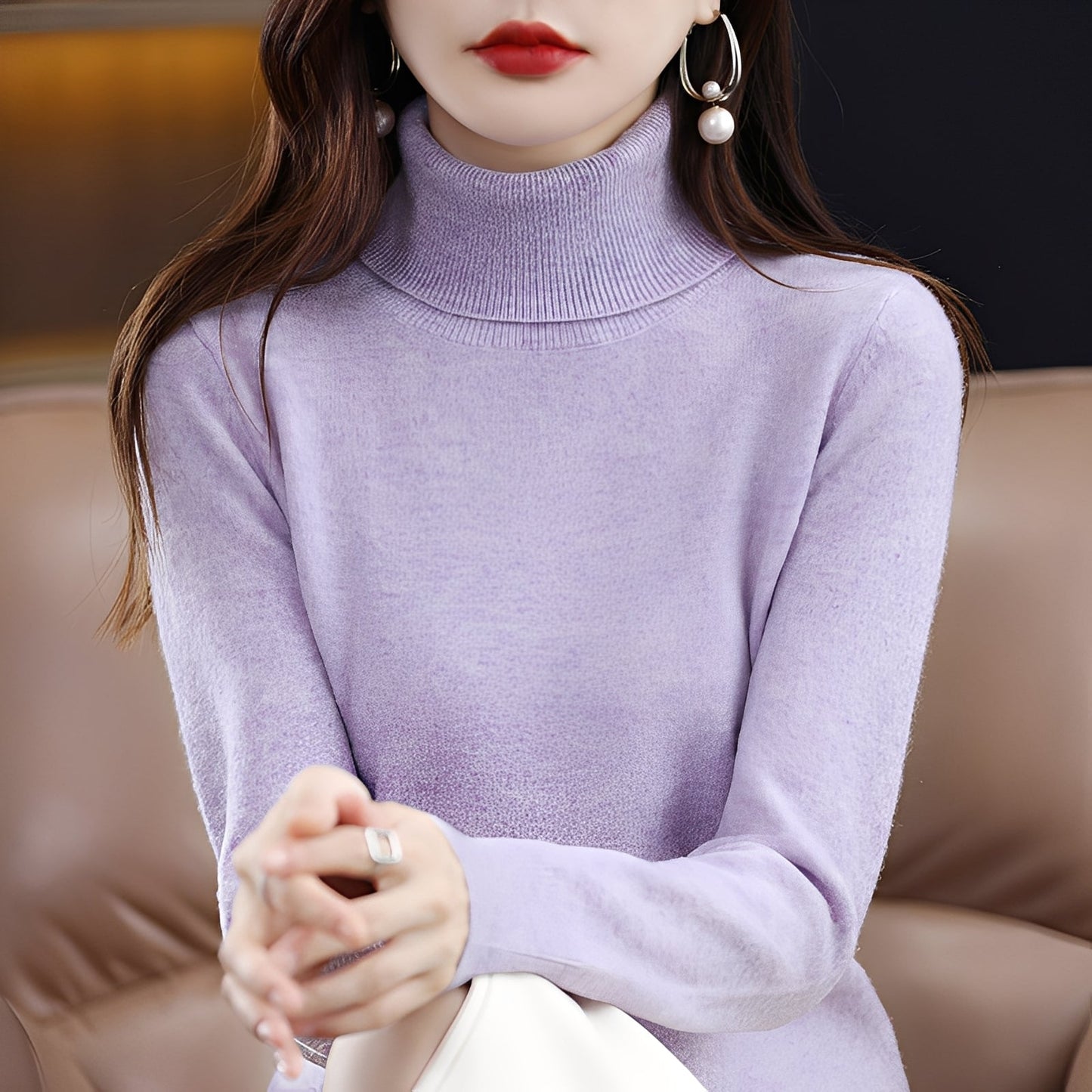 Jocelin - Leichter Damen-Rollkragenpullover