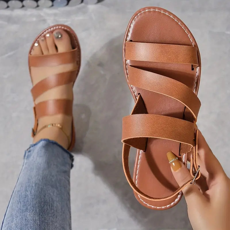Chloe – Schicke Sandalen im Römersandalen-Stil mit Knöchelriemen