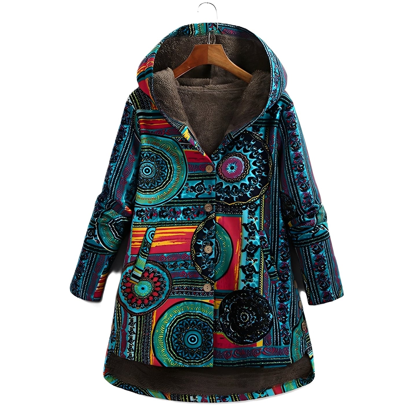 Griselda - Frauen-Hoodie mit ethnischen Blumenmustern