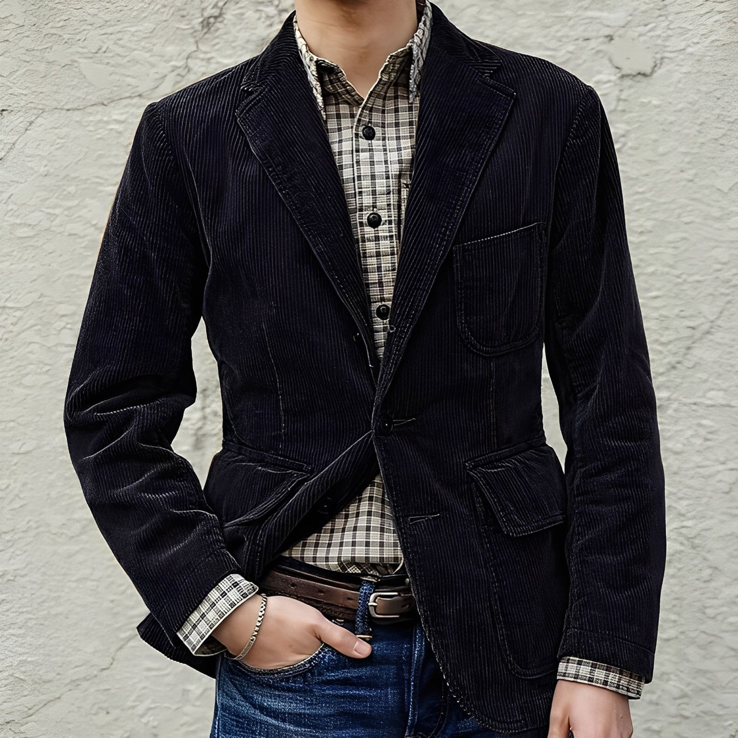 Dalton - Komfortable Herrenjacke aus Wolle mit Taschen