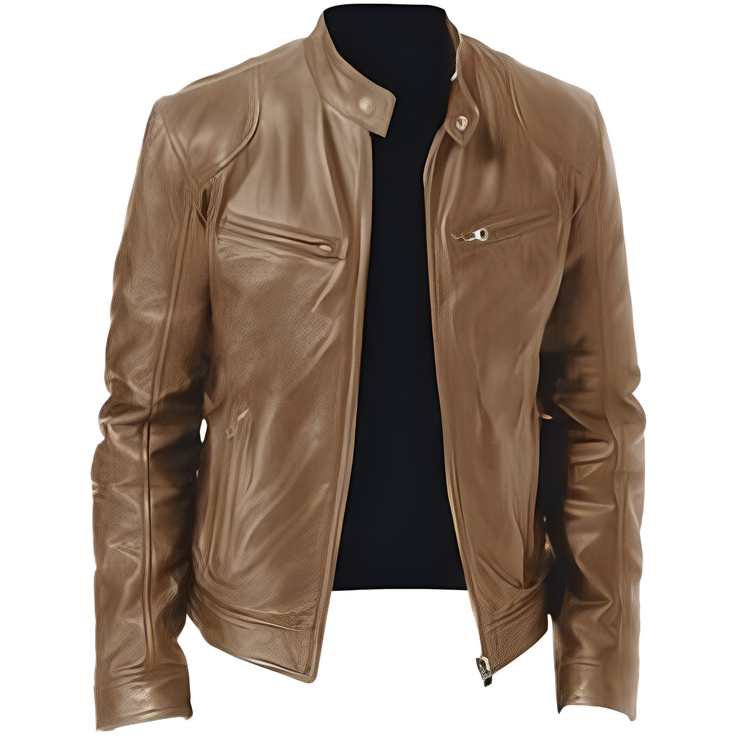 Crawford - Modische, schmal geschnittene Herrenlederjacke