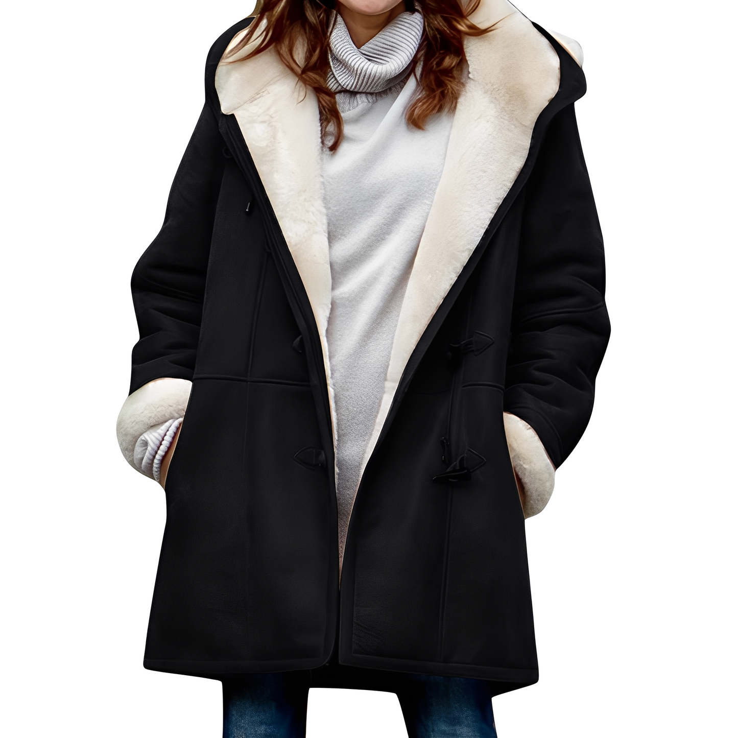 Madilyn - Damenfreizeitdufflecoat mit Kapuze