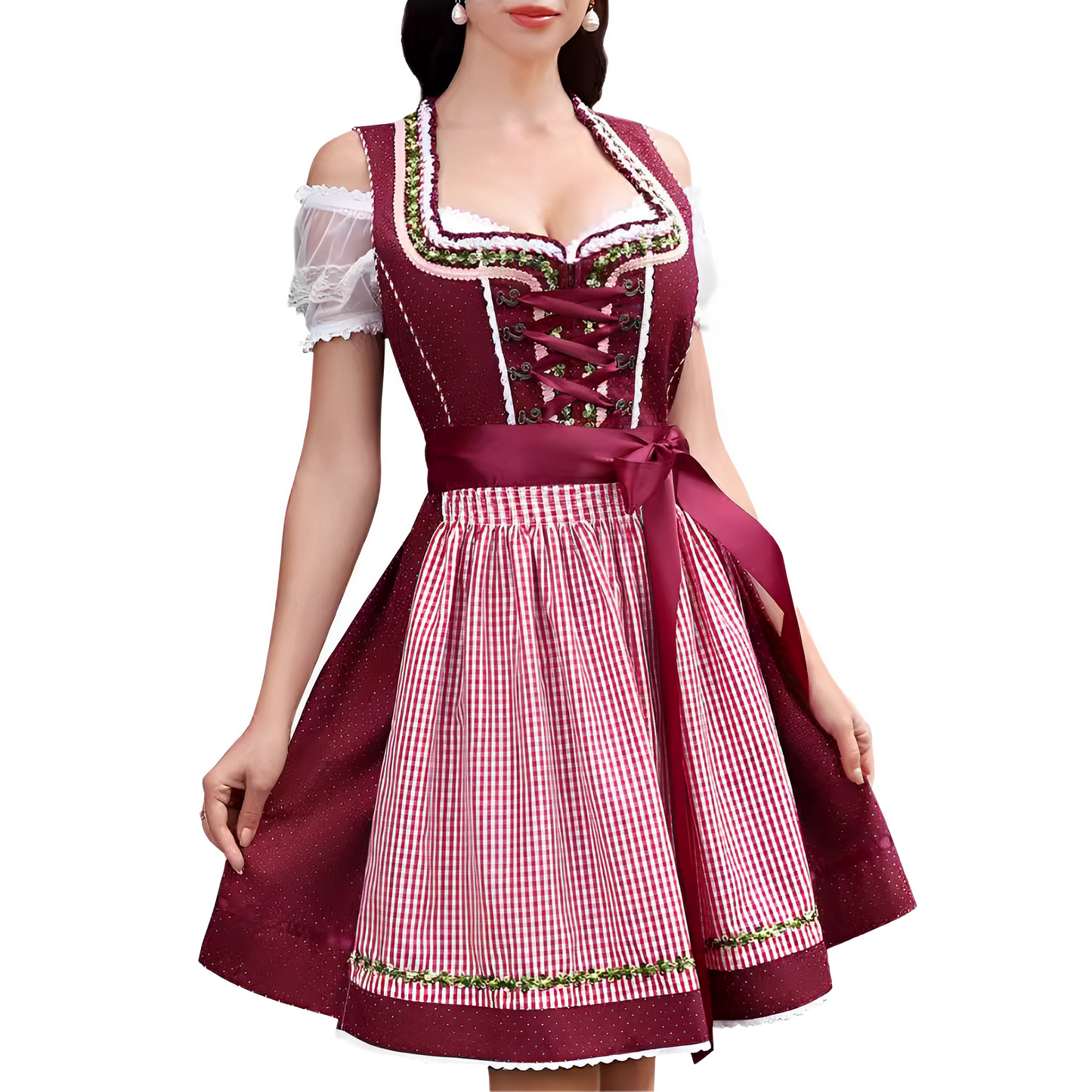 Ericka - Elegantes, auffälliges Oktoberfest-Mini-Dirndl für Frauen