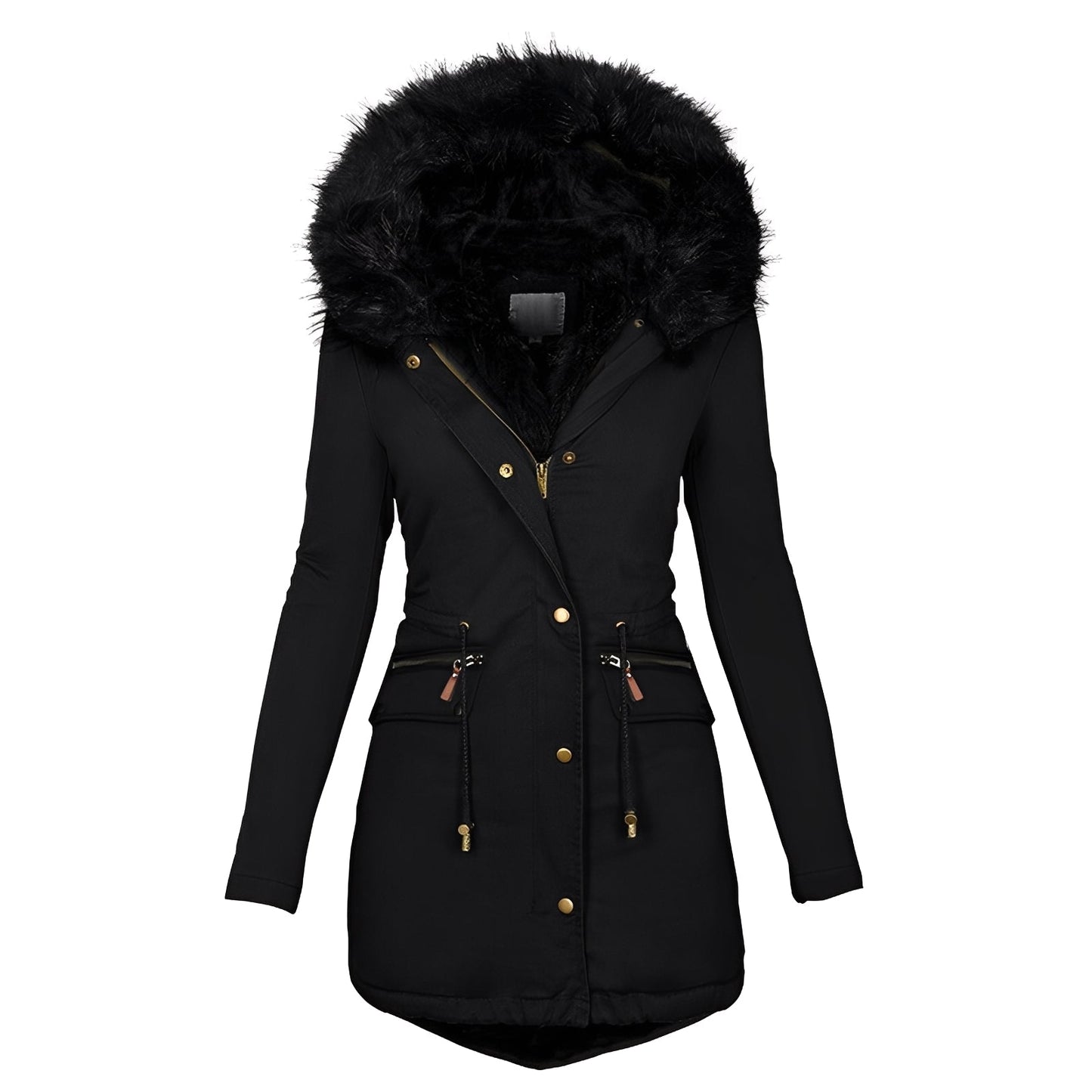 Camilla - Elegante, warme Damenjacke mit Fell