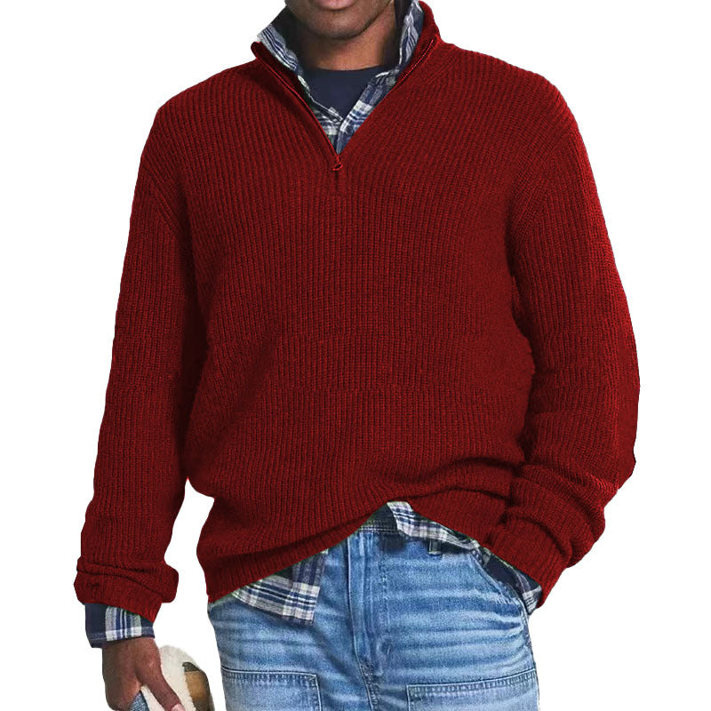 Charlton - Bequemer Herrenpullover aus Kaschmir mit Zipper