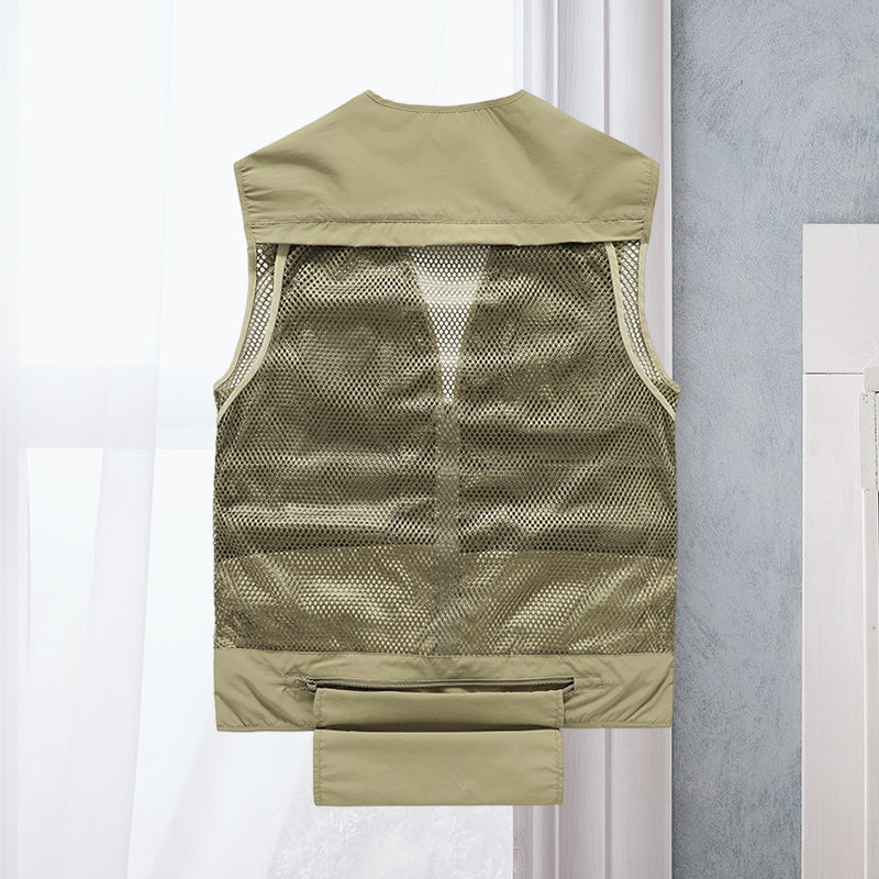 Alessandra – Weste mit Taschen aus Netzmaterial