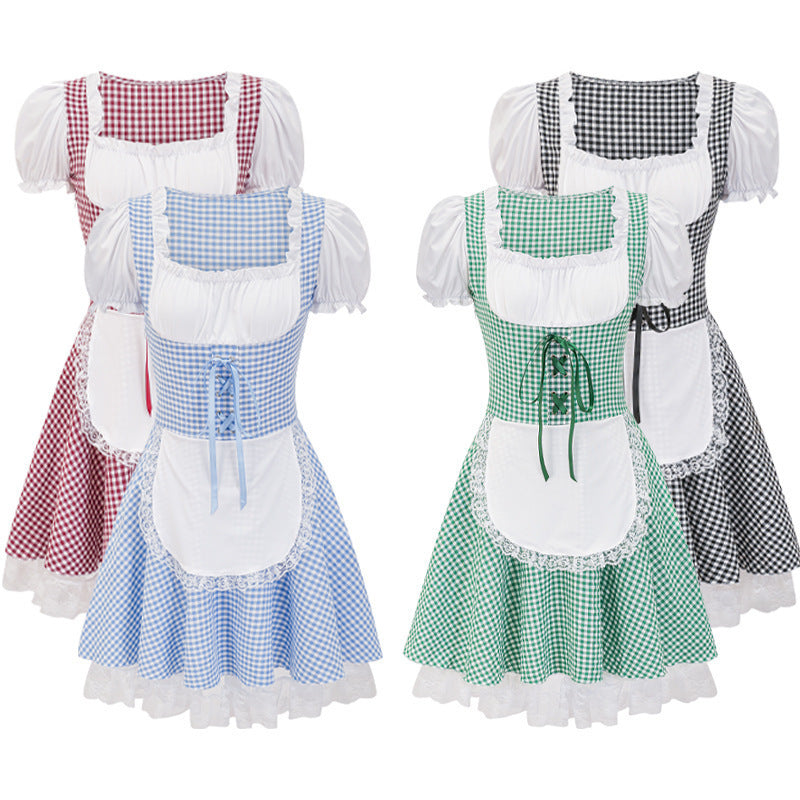 Miriam - Traditionelles Damenkleid mit Karomuster