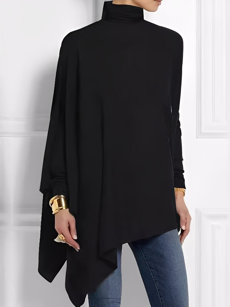 Kalysta - Trendiges Fleece-Top mit schrägem Design für Damen
