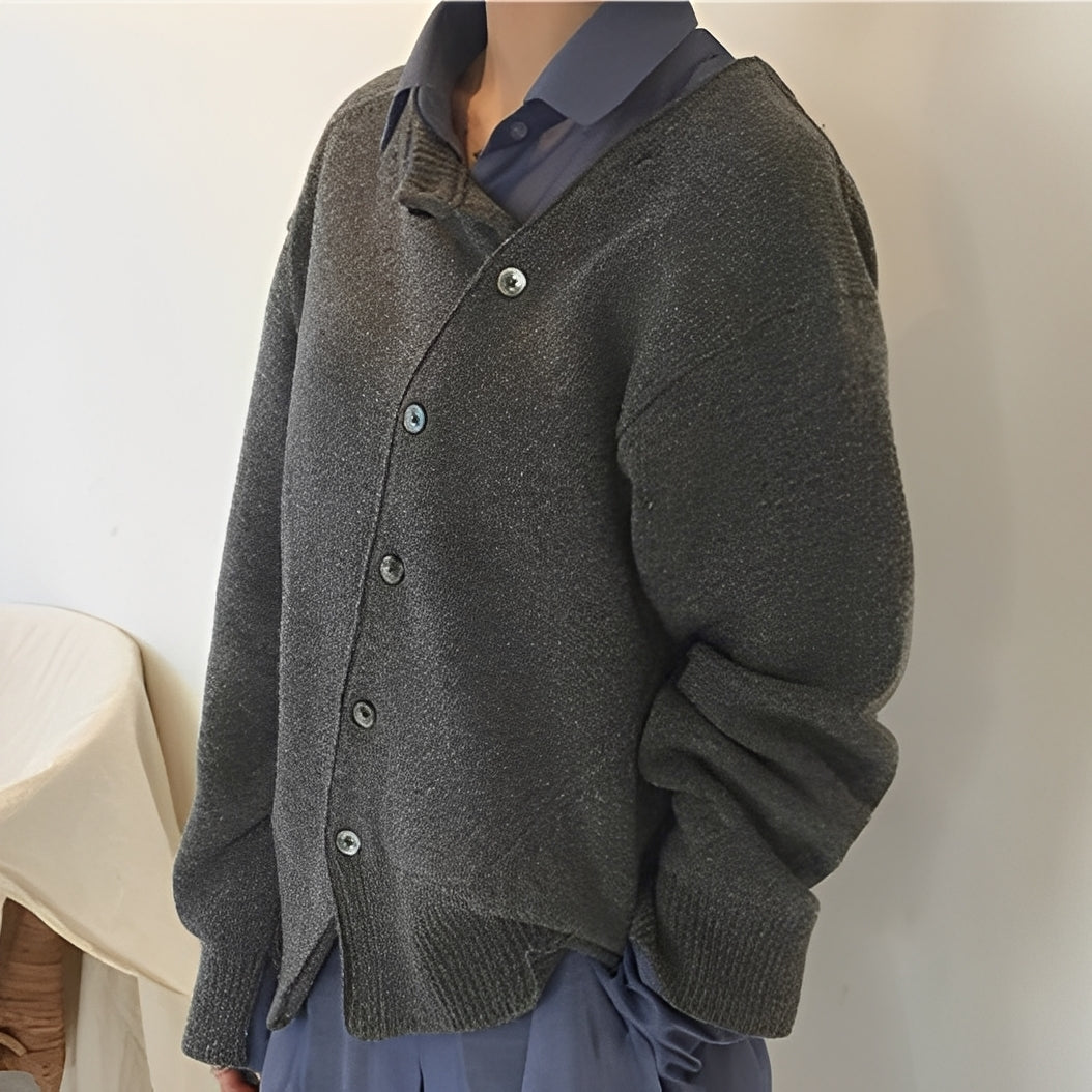 Arianna - Weit geschnittene Damen-Kaschmirjacke mit Knöpfen