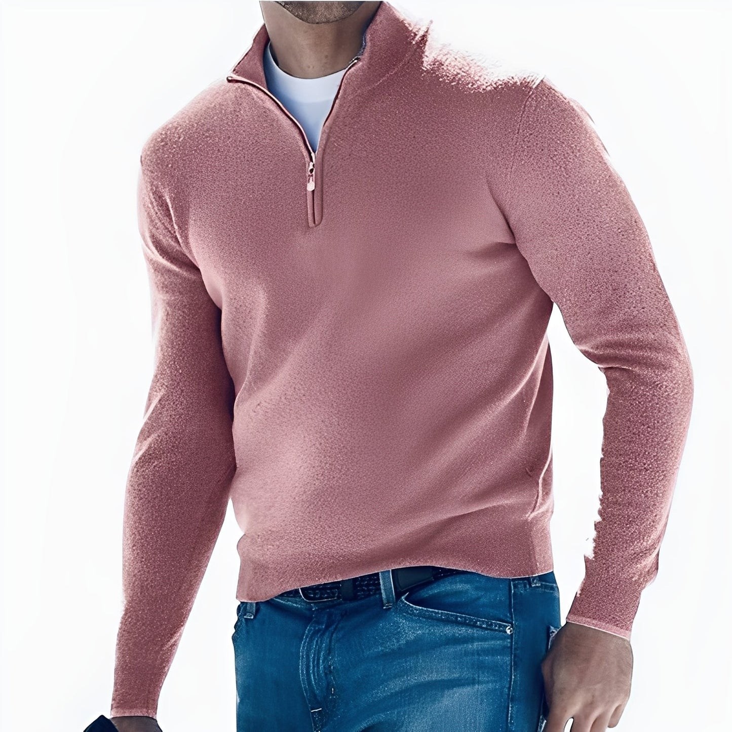Fredric - Gemütlicher Pullover für Herren mit Zipper