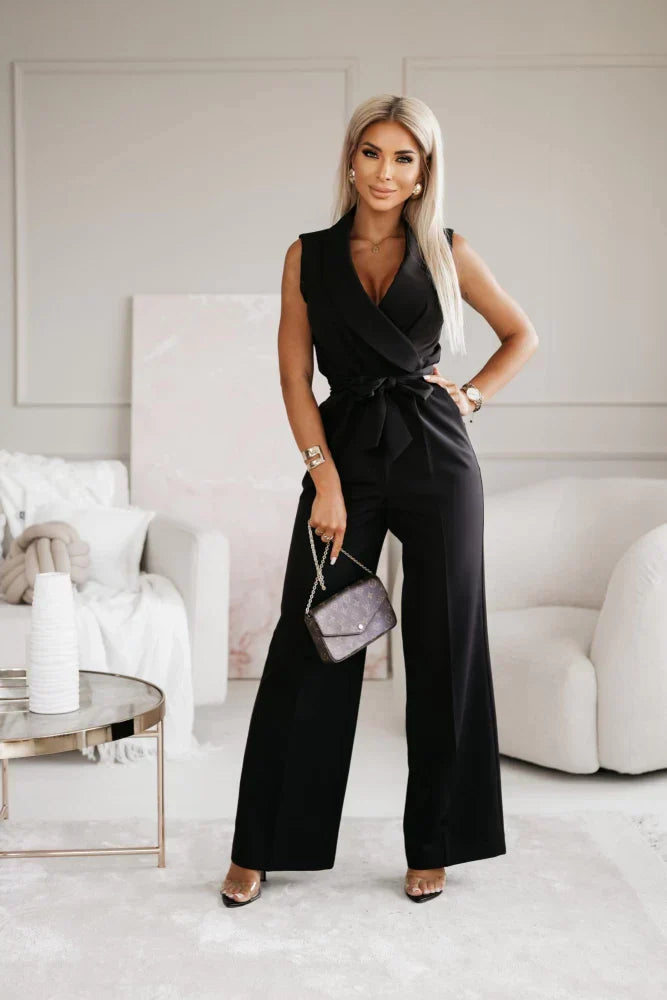 Maribel – Ärmelloser Overall – Elegante Silhouette aus Edlem Stoff