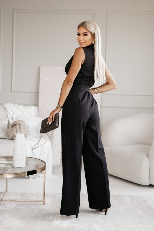 Maribel – Ärmelloser Overall – Elegante Silhouette aus Edlem Stoff