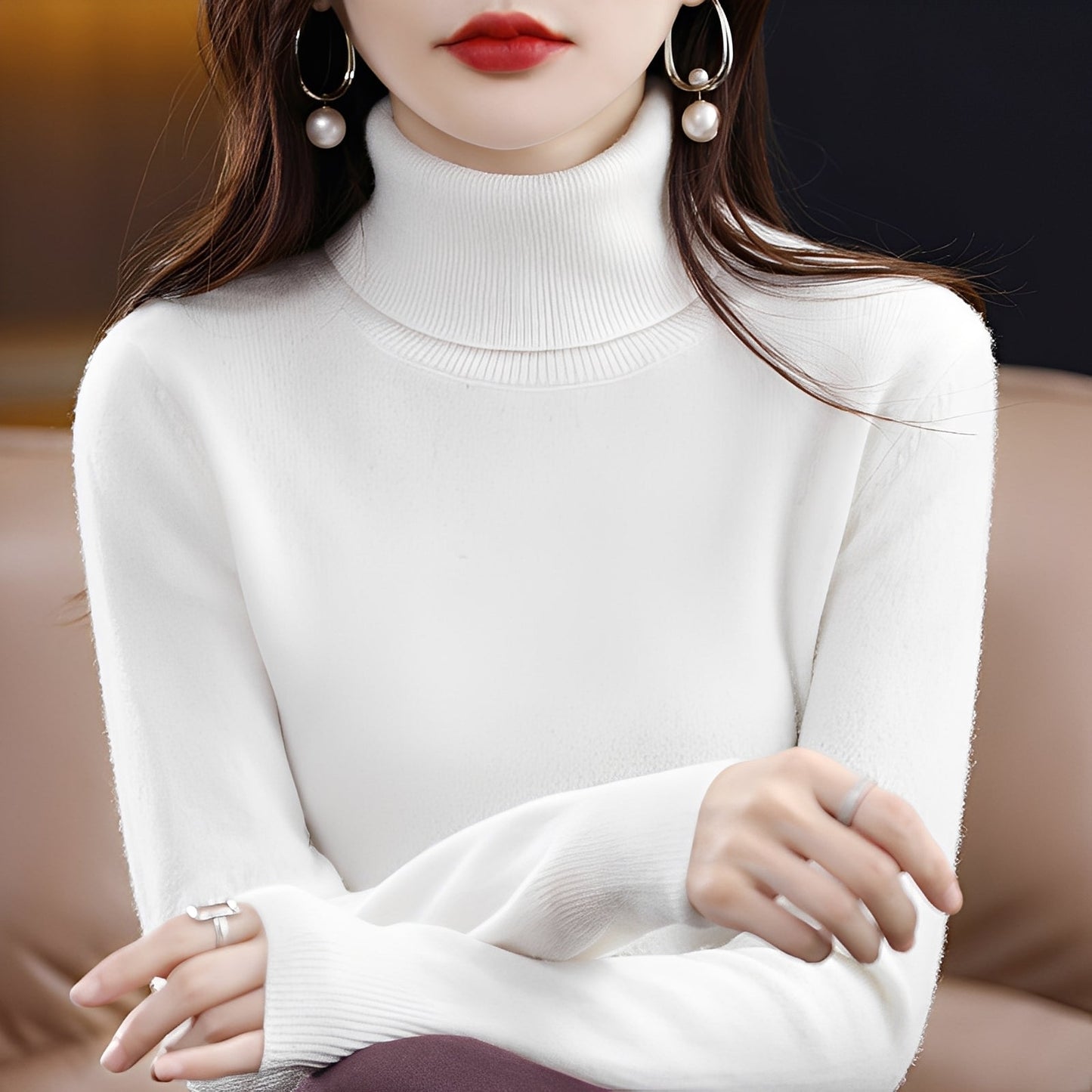 Jocelin - Leichter Damen-Rollkragenpullover