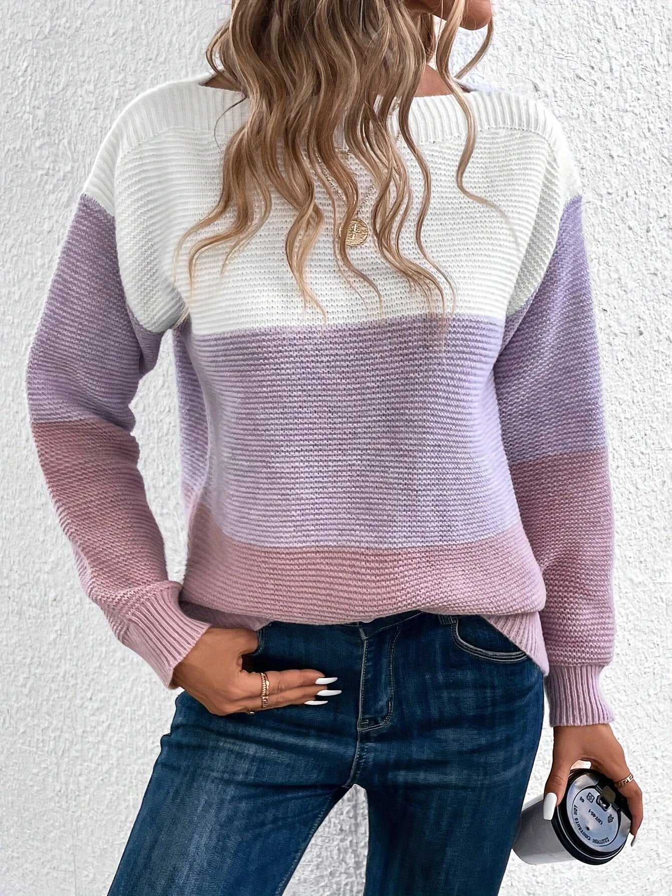 Muriel - Schicker Damenpullover mit dreifarbigen Streifen