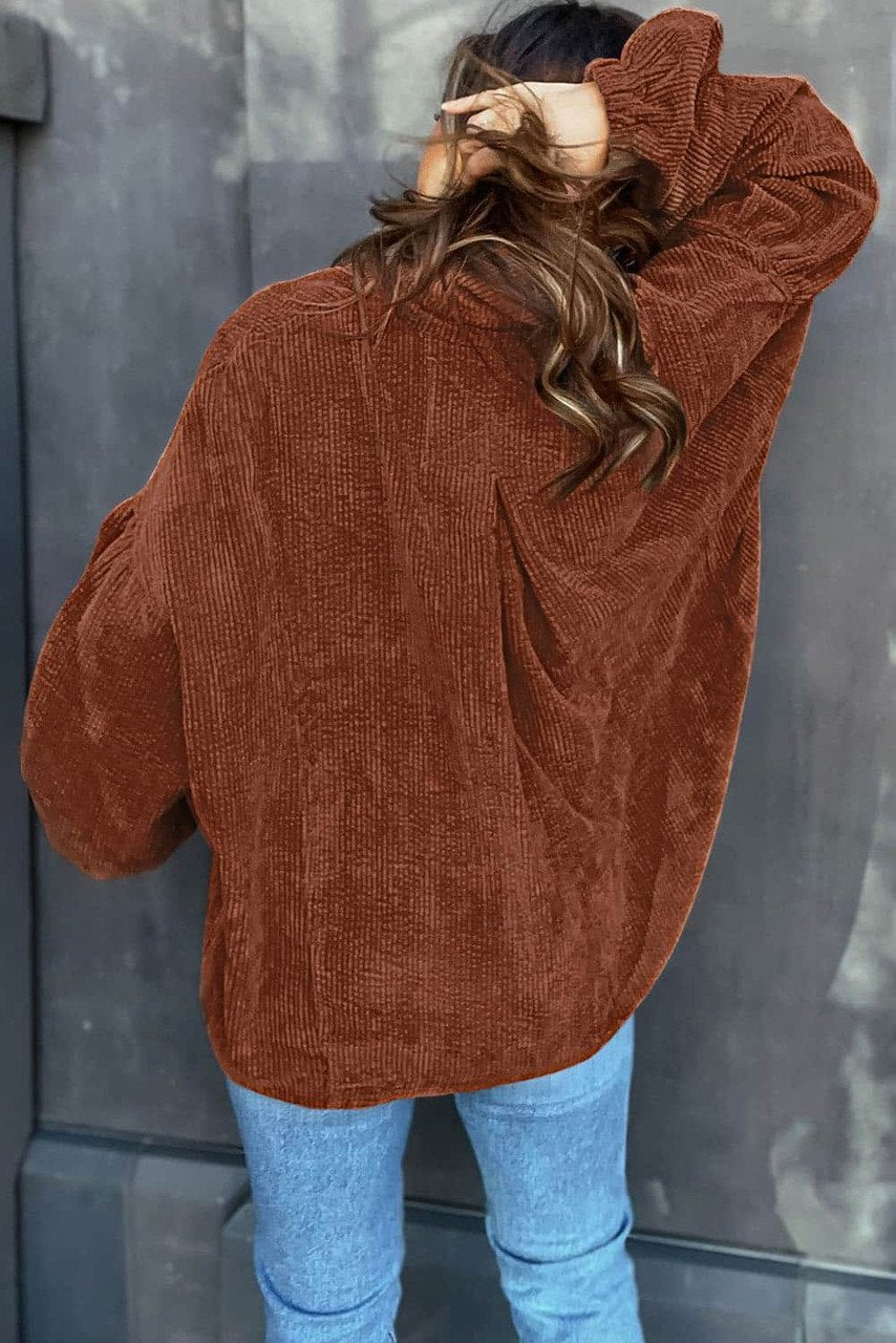 Mai - Kordbluse mit Puffärmeln Damenmode