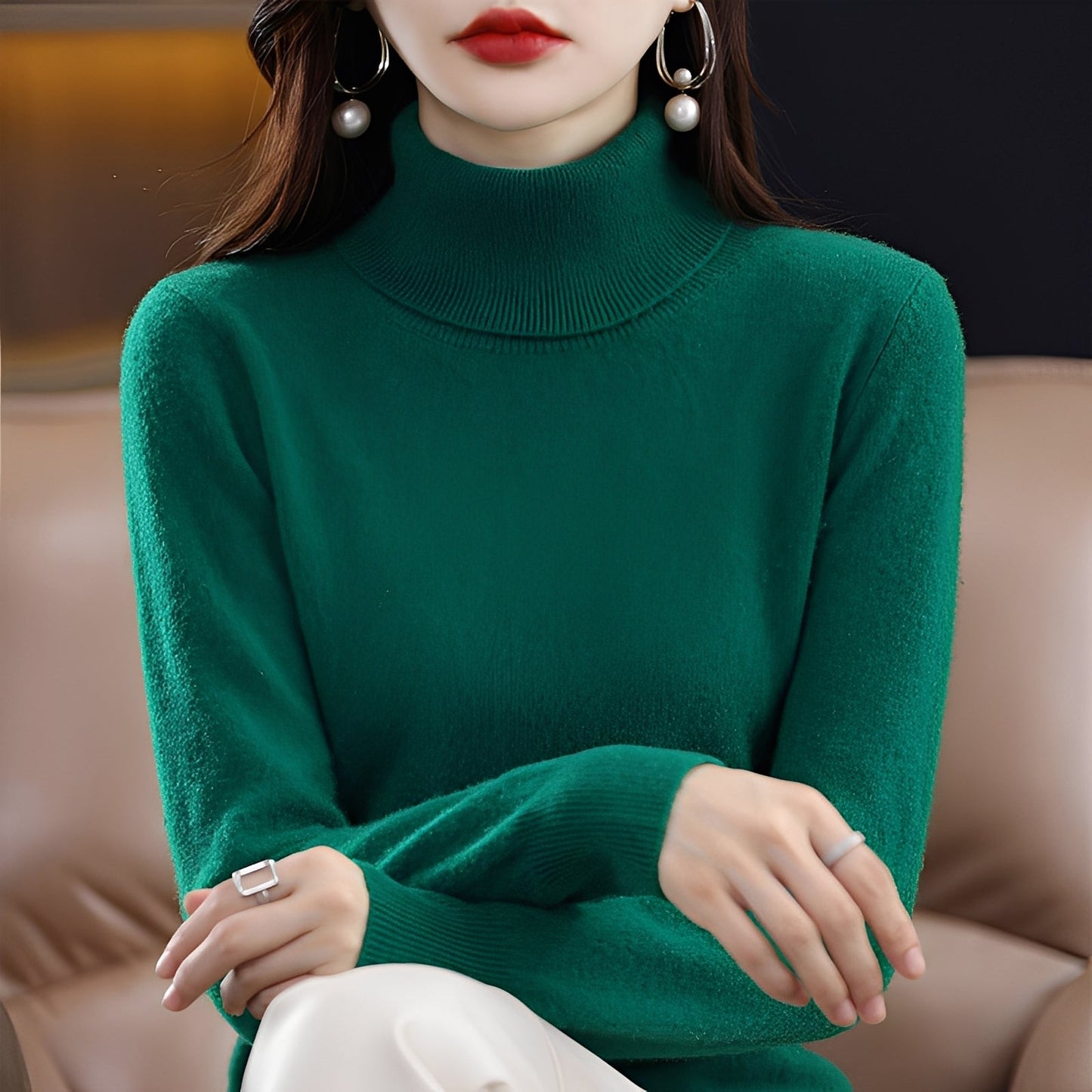 Jocelin - Leichter Damen-Rollkragenpullover