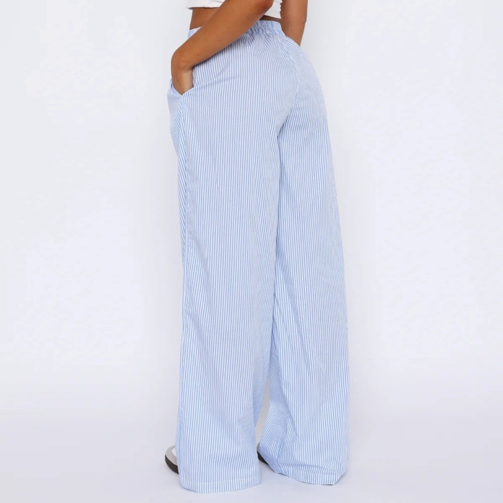 Elis – Damenhosen Breites Bein mit Hoher Taille