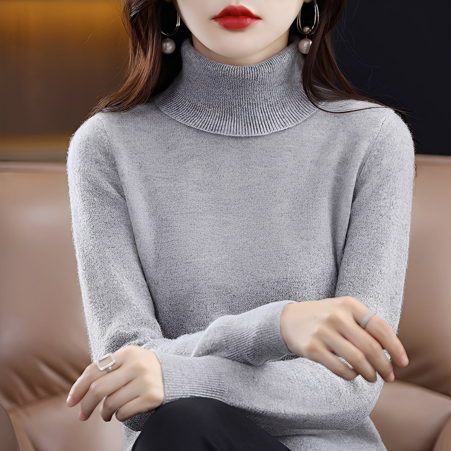 Jocelin - Leichter Damen-Rollkragenpullover