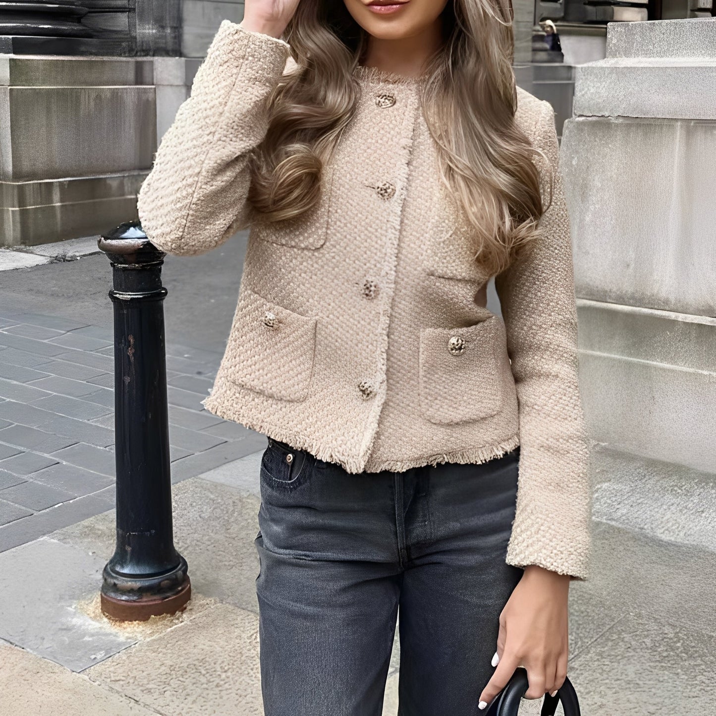 Samantha - Elegante Woll-Tweedjacke für Damen